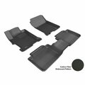 3D Maxpider HONDA ACCORD 2013-2014 SDN KAGU BLACK R1 R2 Floor Mat L1HD04801509